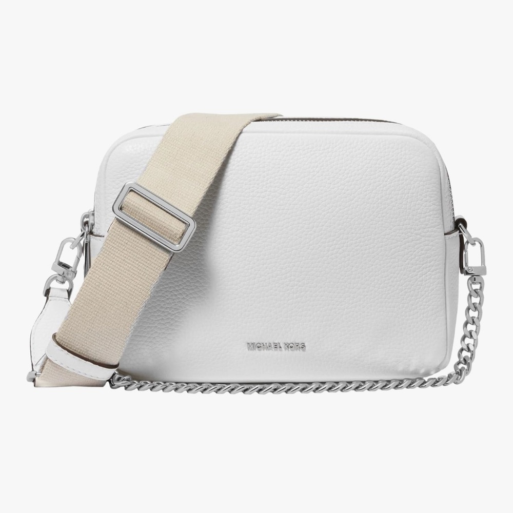 Michael Kors Cream Crossbody Bag with Chain Strap